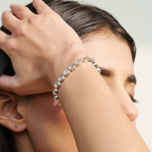 Magnifique bracelet tennis unisexe en argent sterling 925 de haute qualité avec opale naturelle, accessoires de joaillerie raffinés - Product Image 4