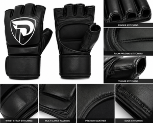 High Quality Customized Cowhide Leather MMA Gloves Breathable Dumela International Custom Logo Packaging Customized Color All - Product Image 2