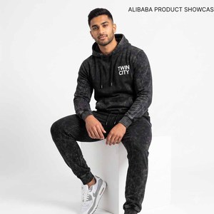 Conjunto Deportivo Personalizado con Capucha para Hombre, Estilo Acid Wash, para Invierno, 100% Algodón - Product Image 2