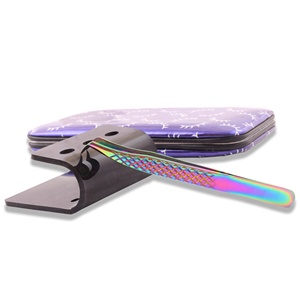 Pinces à épiler pour extensions de cils, haute précision, pointes affûtées, super adhérence, meilleures caractéristiques de travail, poignée diamant pour cils individuels - Product Image 2