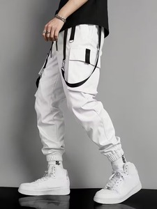 <b>Men's</b> Fashion Cargo <b>Overalls</b> Relaxed Fit Breathable Polyester/Cotton with Side Pockets <b>for</b> Casual Streetwear Everyday Comfort - Product Image 5