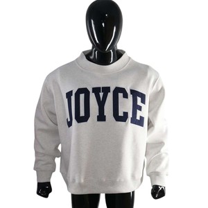 Sweat-shirt Joyce à col montant en coton 100 %, coupe classique, unisexe, décontracté, imprimé lettres sur le devant, tricoté pour l'automne - Product Image 1