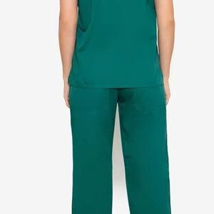 Nouvelle tenue d'infirmière tendance pour femmes, ensembles d'uniformes médicaux pour le personnel hospitalier, blouses d'infirmière bordeaux, hauts d'uniformes d'infirmière à col en V - Product Image 4