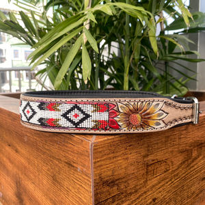 2025 Popular Luxury Designer Custom Hand Tooled Leather <b>Dog</b> <b>Collar</b> Personalized Manufacturer Genuine Cow Leather Pet <b>Dog</b> <b>Collar</b> - Product Image 2