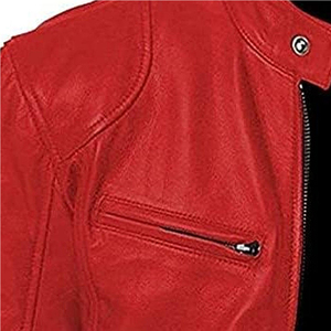 Men's Leather Jacket Slim Fit Winter Autumn <b>Coat</b> <b>Zipper</b> Closure Long Sleeve Fashionable Biker Style Cross-Border Clothing - Product Image 6