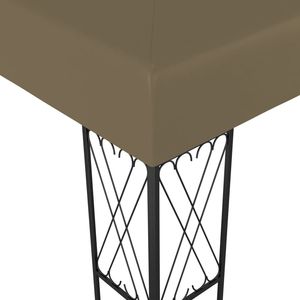 Gazebo e Pergola Durevole 3x3 Metri in Poliestere Color Tortora con Struttura in Acciaio - Nuovo Prodotto - Product Image 3