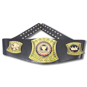 Cinturones de Campeonato Unisex Duraderos, Transpirables y Ecológicos de Oro y Plata para Boxeo, Lucha Libre, MMA, Artes Marciales, Personalizados en Cuero - Product Image 2