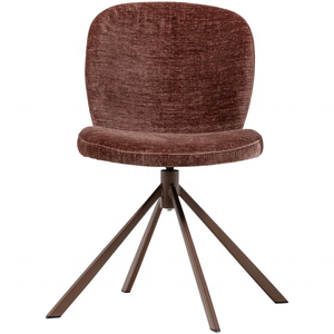 Mobilier Vente en Gros <span class=keywords><strong>Chaise</strong></span> <span class=keywords><strong>de</strong></span> Salle à Manger Nordique Moderne Rembourrée en Velours Tissu Chenille avec Pieds Pivotants en Métal - Product Image 3