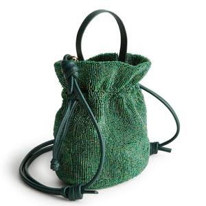 Bolso Potli de Algodón Hecho a Mano con Cuentas, Bordado de Seda, Lujoso Bolso de Hombro para Novia, con Cadena, para Boda, Fiesta, o Evento Nocturno - Product Image 4