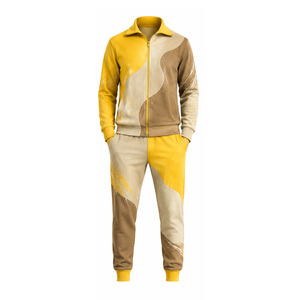 Custom Mens Sports Tracksuit Athletic Training Gym Wear Jogging Set Full Zip Jacket <b>Pants</b> OEM ODM Wholesale Supplier Factory Set - Product Image 1
