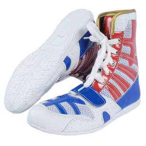 Chaussures de boxe de compétition, design léger et flexible, semelle à forte adhérence, idéales pour les entraînements et performances en ring. - Product Image 4