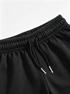 Pantalones Cortos de Forro Polar para Hombre, Cintura Elástica con Cordón, Estilo Deportivo Informal, para Entrenamiento, Ejercicio, con Bolsillos, Cómodos, de Longitud Media - Product Image 4