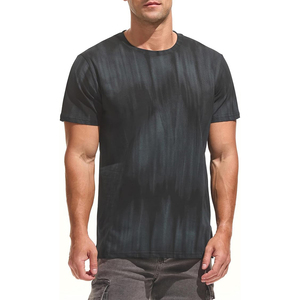 Men's Tie-Dye T-<b>Shirt</b> Short Sleeve O-Neck Regular Fit 100% Cotton Jersey Knitted Casual Breathable Solid Color Design - Product Image 1