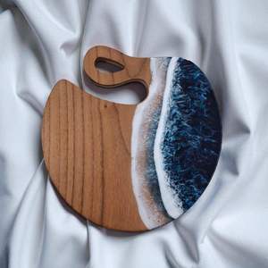 Planche de service multifonctionnelle en résine Art Déco Blue Horizon pour mariage - Product Image 5