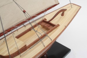DRAGON <b>YACHT</b> NATURAL WOOD FINISHED - Handicrafts Wooden Classic <b>Yacht</b> Model for Collection Tabletop Decoration - Product Image 3