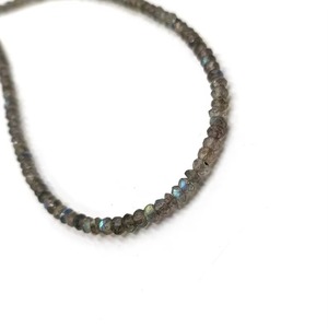 Natural Labradorite Faceted Rondelle Gemstone Choker Necklace 3MM 4MM Loose Stone Beaded Necklace For Men Women Party Wear - Product Image 4