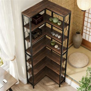 <b>Corner</b> Bookshelf & Display Storage Rack for Small Spaces for Kids & Teens - Product Image 4