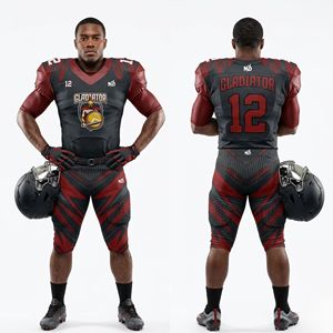 Uniforme de Fútbol Americano Personalizado Estilo Gladiador, Colores y Logotipos del Equipo a Medida, Conjunto de Fútbol Americano Sublimado Resistente - Product Image 1