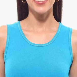 Top Corto Casual Personalizado sin Mangas con Tirantes Finos para Mujer, Top de Algodón Acanalado con Cuello Redondo para Damas - Product Image 6