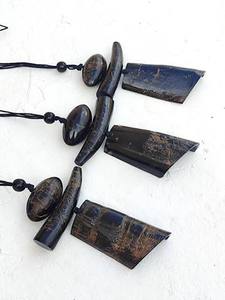 Butterfly Shape Horn Pendant Necklace Natural Stone Bohemia Style Unisex Jewelry Set luxury vintage horn jewelry pendant - Product Image 2