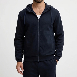 Sudadera con capucha y cremallera para hombre, personalizada, con lavado ácido, 100% algodón, estilo vintage retro con cuentas, para otoño, ropa urbana, pedido al por mayor, proveedor OEM ODM - Product Image 1
