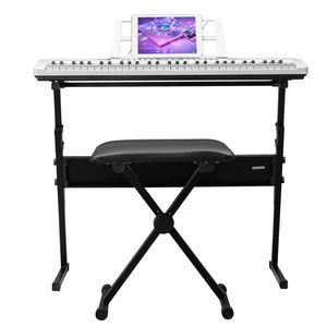 GEP-110 <b>Electronic</b> <b>Organ</b> 61-Key Lighting Keyboard Piano Stand Built-in Speakers Music Rest LED Screen 3 Teaching Modes for - Product Image 2