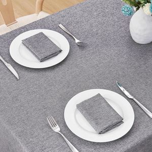 Tovaglia Rettangolare in Lino Testurizzato Impermeabile Antimacchia Antirughe Decorativa per Tavola e Feste - Product Image 4