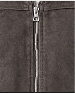 <b>Men's</b> <b>Suede</b> Leather Bomber <b>Jacket</b> Slim Fit Casual Winter Premium Outerwear Stylish ODM Zipper Front Windproof Heated Vintage - Product Image 6