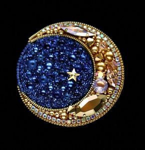 High Quality Embroidery Beaded Brooch Handcrafted Designer Jewelry with Beautiful Bead Embellishments - Product Image 3