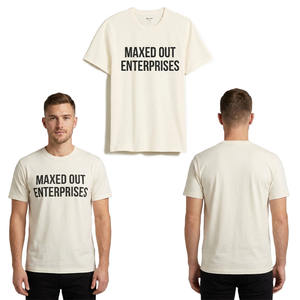 Camiseta de Hombre de Peso Pesado, Estampado Gráfico Personalizado, Manga Corta, Corte Ajustado, Informal, Verano, Algodón, Alta Densidad, OEM, ODM, Marca Privada - Product Image 1