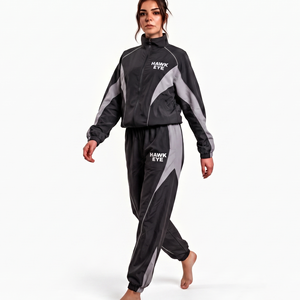 Conjunto Deportivo de Moda para Mujer, Chaqueta Ligera de Nailon con Cierre Completo y Pantalones, Fabricante de Ropa Casual Personalizada al por Mayor - Product Image 6