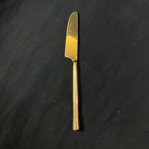Gold PVD coated <b>Flatware</b> Set of 4 Cutlery Spoon Fork Knife Plain Hand Forged Handle New Design Restaurant Hotel And Home Use - Product Image 5