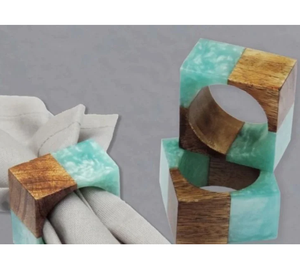 Premium Quality Wood & Resin Napkin Ring Trending Design Glossy Resin Napkin Ring Offering Best Dinner <b>Table</b> Used - Product Image 6