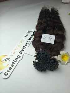 Extensiones de cabello camboyano 100% más vendidas, cutícula alineada de Color Natural, punta plana ondulada Natural virgen vietnamita de alta calidad - Product Image 2