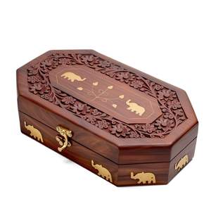 Boîte en bois artisanale pour le rangement et l'organisation à domicile - Product Image 6