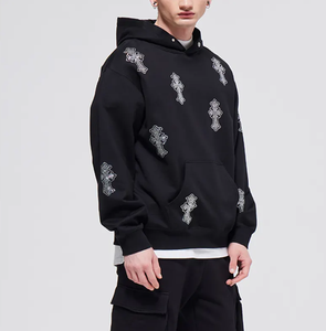 Produit phare : Sweat à capuche personnalisé pour homme, doublé, 100% coton, veste de sport tendance, style hip-hop, joggers vintage années 90, streetwear - Product Image 2