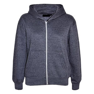 Sweat à capuche classique 100 % coton avec fermeture éclair intégrale, manteau chaud zippé à manches longues, style décontracté pour l'hiver - Product Image 5