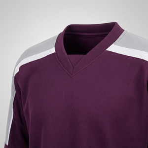Camiseta de Hockey sobre Hielo Verde con Cuello en V, Manga Larga, Rayas, Poliéster que Absorbe la Humedad, Ropa para Hombre, Corte Regular, Todas las Temporadas - Product Image 5