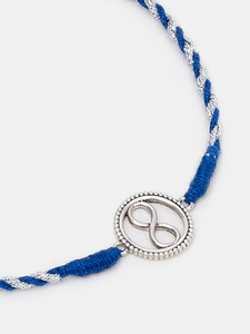 Rakhi de Plata de Ley 925 Hecho a Mano con Símbolo de Amor Infinito – Elegante Pulsera Raksha Bandhan para Hermano, Producto Hecho a Mano al por Mayor - Product Image 3
