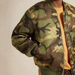 High Quality Men's <b>Camo</b> Bomber <b>Jacket</b> Breathable Slim Stand Design Light Winter Size Zipper OEM Services - Product Image 3