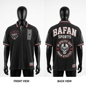 Camiseta de rugby vintage lavada estilo streetwear, polo deportivo urbano de gran tamaño para hombre. - Product Image 1