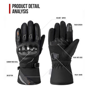 Motorcycle <b>Gloves</b> for Men CE Level 1 KP Protection Touchscreen Windproof Waterproof <b>Warm</b> Riding <b>Gloves</b> with Carbon Fiber Shell - Product Image 4