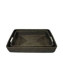 Handmade Woven Rattan Decorative Tray Round With Handle Bohemian Style Plant Fiber Single Piece <b>Home</b> Decor - Product Image 4