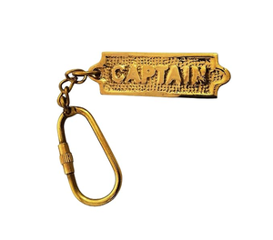Llavero de latón vintage con placa de capitán náutica, accesorio de regalo coleccionable - Product Image 6