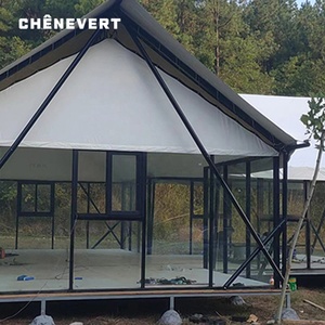 CHENEVERT Tente de bar en verre Grand hôtel de plein air Tente chez l'habitant Camping de vacances Auvent de luxe sauvage Surface de tente de vacances en bois - Product Image 5