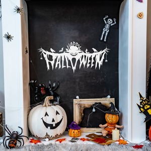 Décoration murale créative d'Halloween, décoration suspendue en métal effrayante pour la porte de la maison, décoration de fête, design à thème festif et saisonnier - Product Image 2