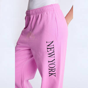 Pantalones Deportivos de Pierna Ancha para Mujer, 100% Algodón Orgánico, Invierno 2026, Ecológicos, Color Sólido, Bordado Personalizado - Product Image 4