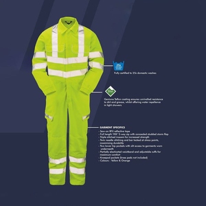 Overol de Trabajo Verde Lima de Alta Visibilidad con Franjas Reflectantes para Uso Industrial - Product Image 6