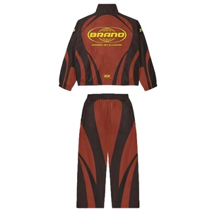 Ensemble coupe-vent deux pièces imperméable 2026 personnalisé avec veste à capuche zippée et pantalon court, imprimé sérigraphié - Product Image 2