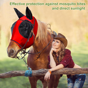 Nouvelle Arrivée Masque Anti-Mouches pour Chevaux de Haute Qualité Personnalisable Confortable avec Protection des Oreilles en Maille Polyester Respirante Meilleur Design Couleur Personnalisée - Product Image 3